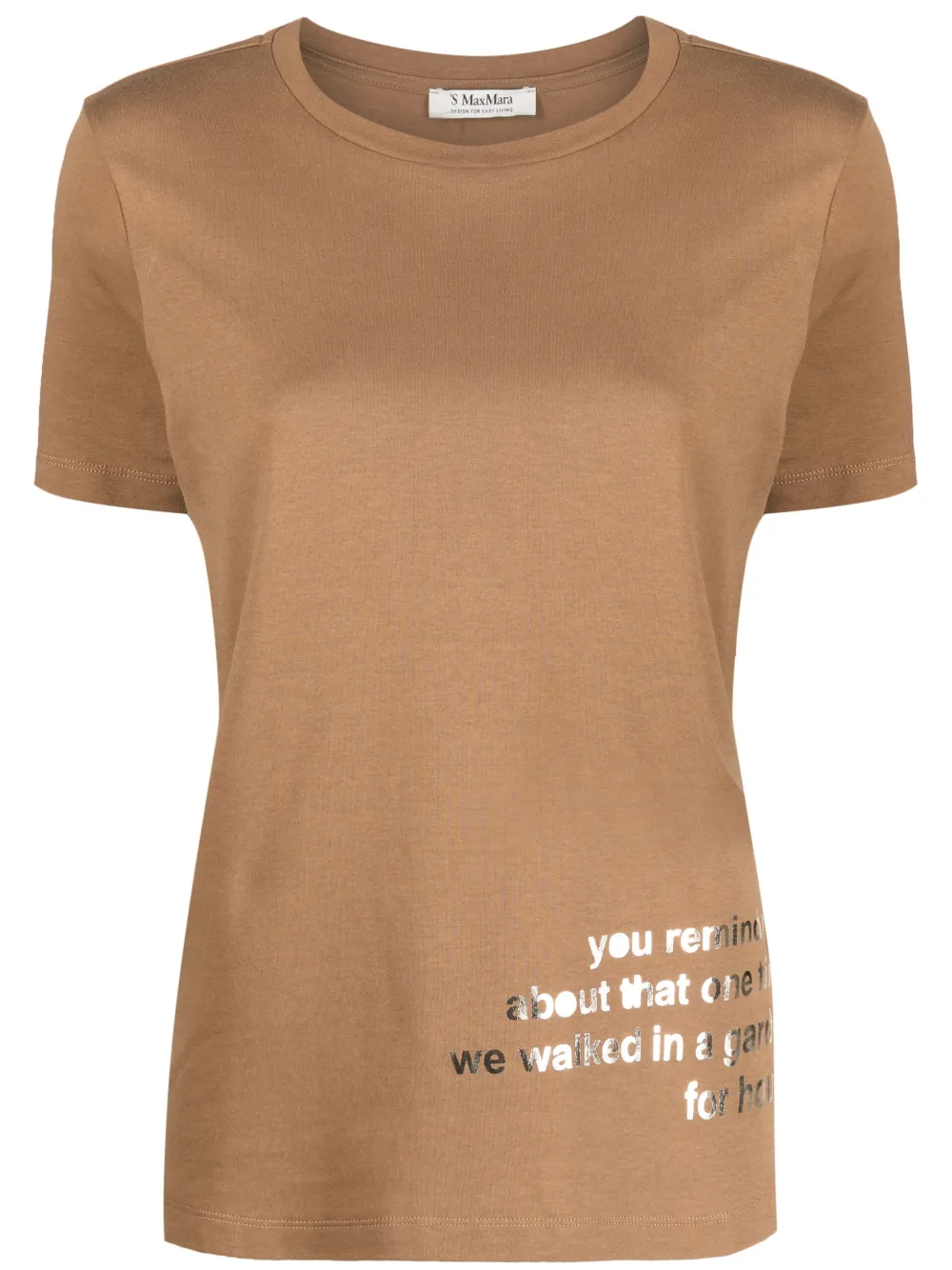 'S Max Mara Katoenen T-shirt Bruin