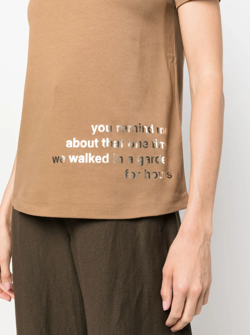 'S Max Mara Katoenen T-shirt Bruin