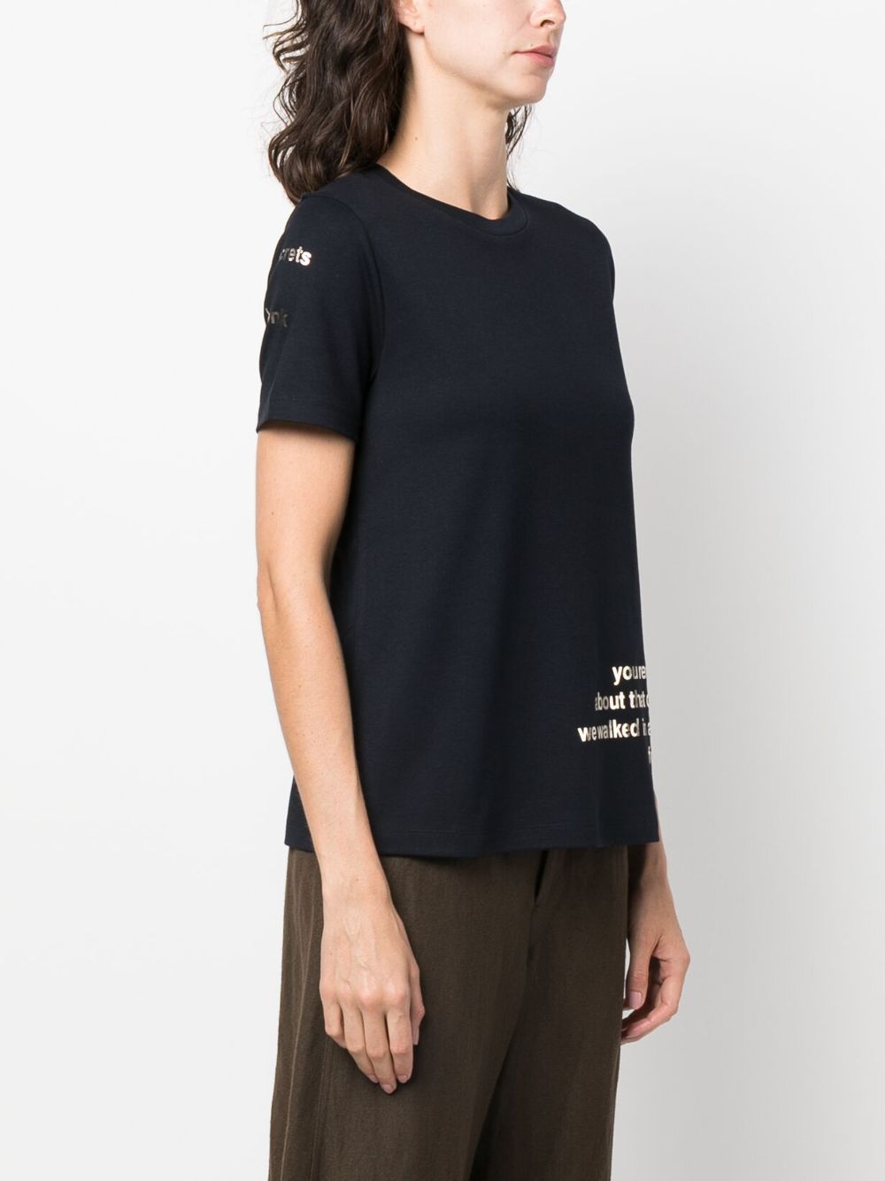 Affordable 'S Max Mara metallic-print cotton T-shirt Women