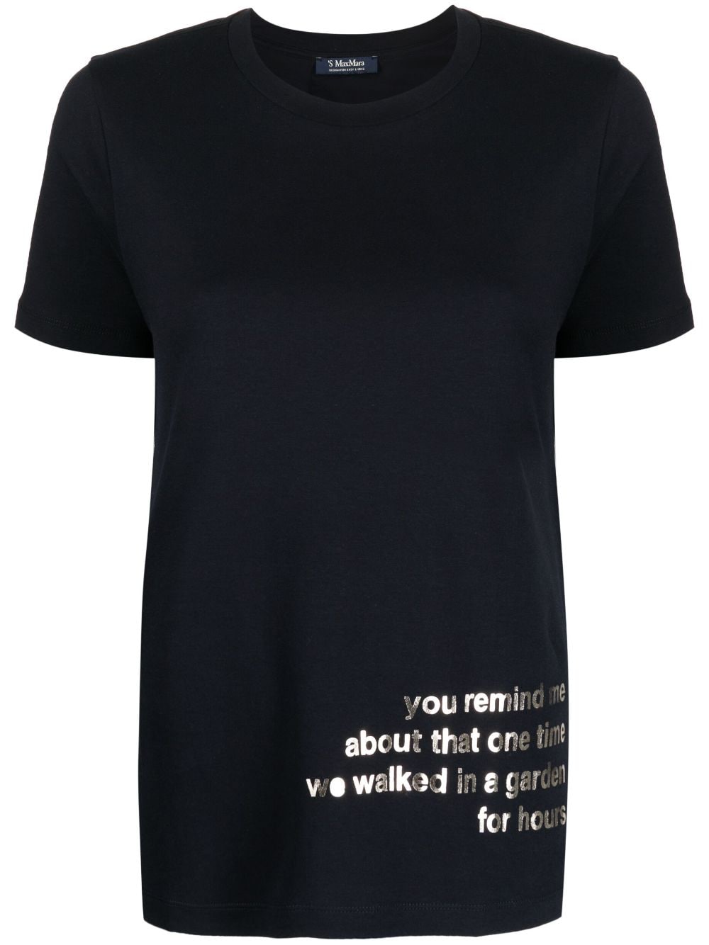 'S Max Mara T-shirt con stampa - Blu