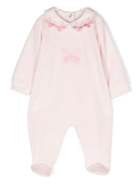 Siola butterfly-embroidered long-sleeved pyjamas
