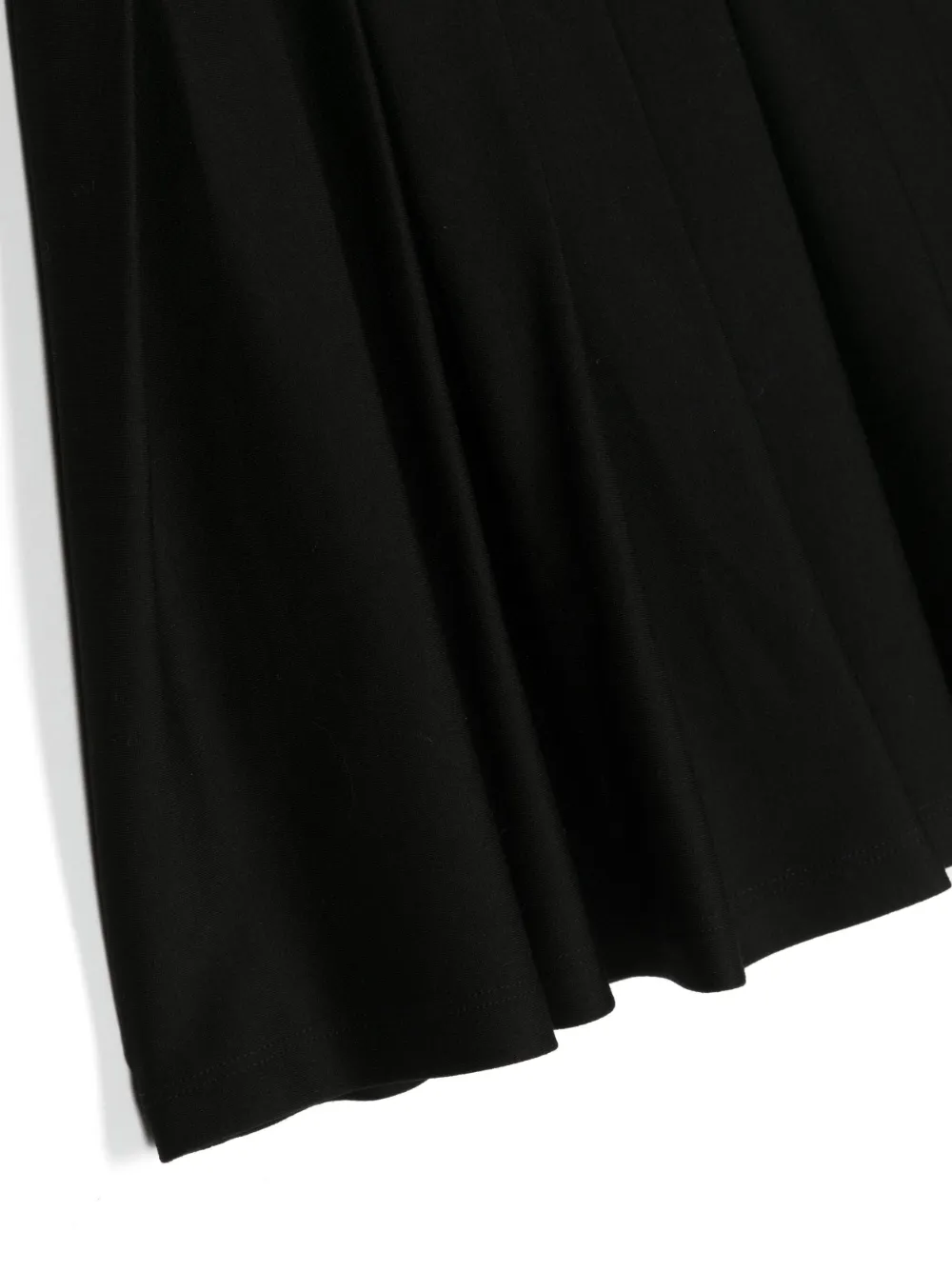 Twinset Pleated Stretch Miniskirt In Black