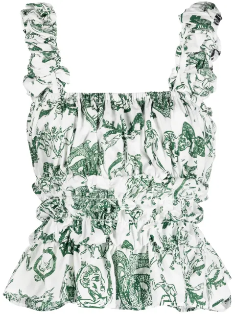 Charles Jeffrey Loverboy Parachute graphic-print top