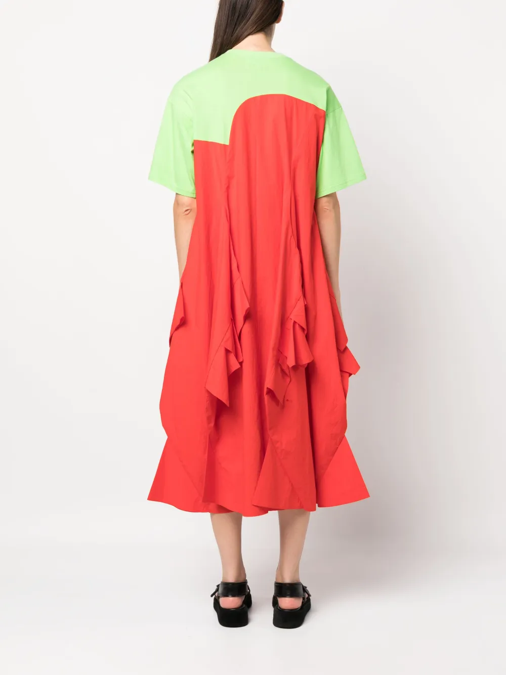 Enföld Pointy Asymmetric Ruffled Midi Dress - Farfetch