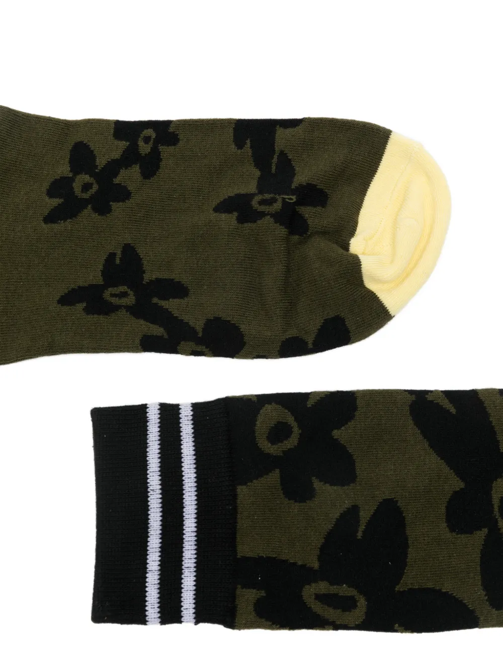  Perks And Mini Floral Striped Socks - Green 