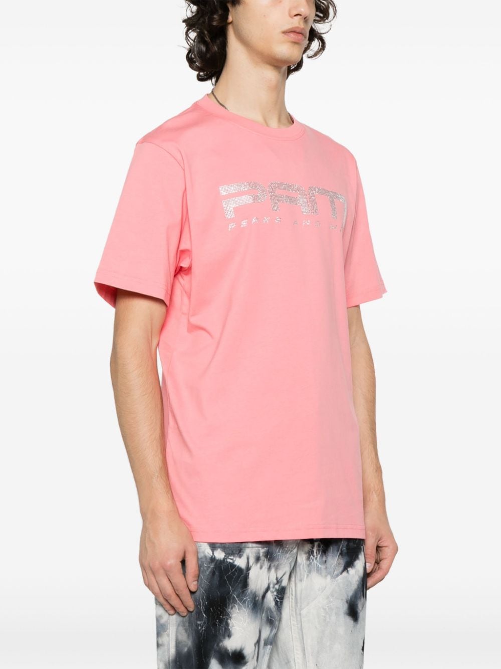 Shop Perks And Mini Cosmos Logo-embellished T-shirt In Pink