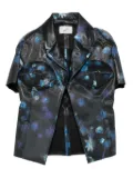 Coperni holographic floral-print jacket - Black