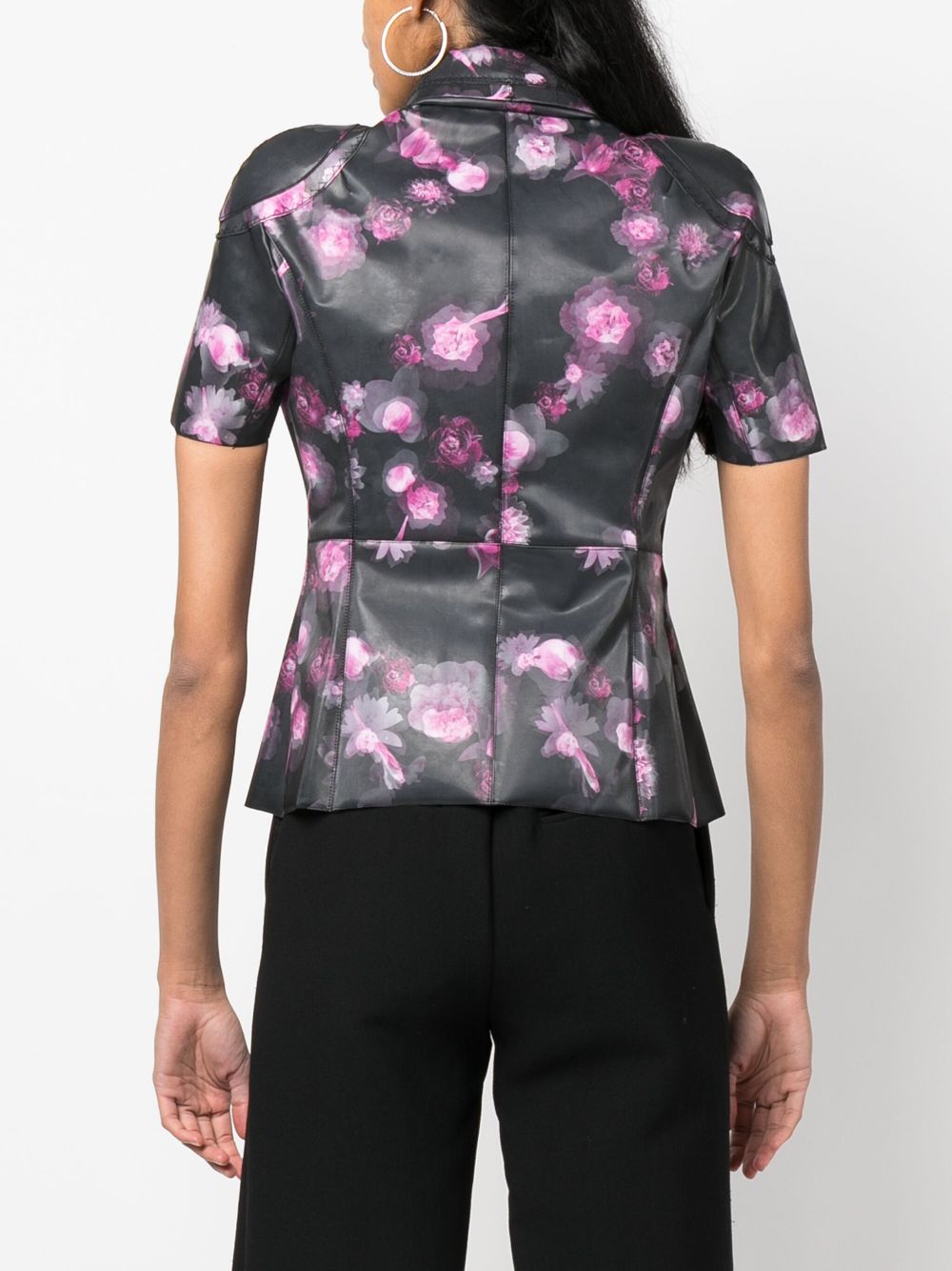 Coperni Holographic short-sleeved fitted jacket Women