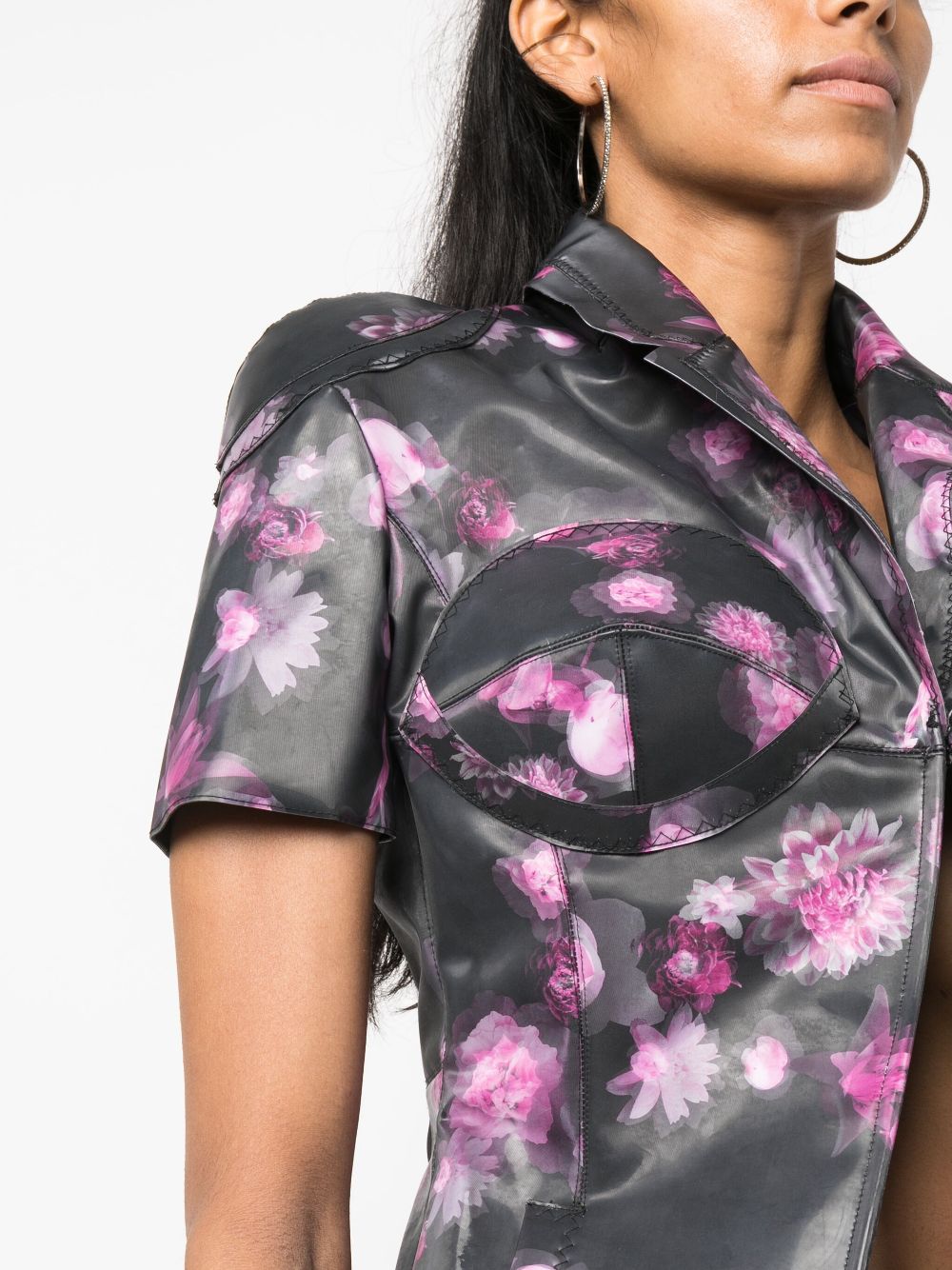 Affordable Coperni Holographic short-sleeved fitted jacket Women