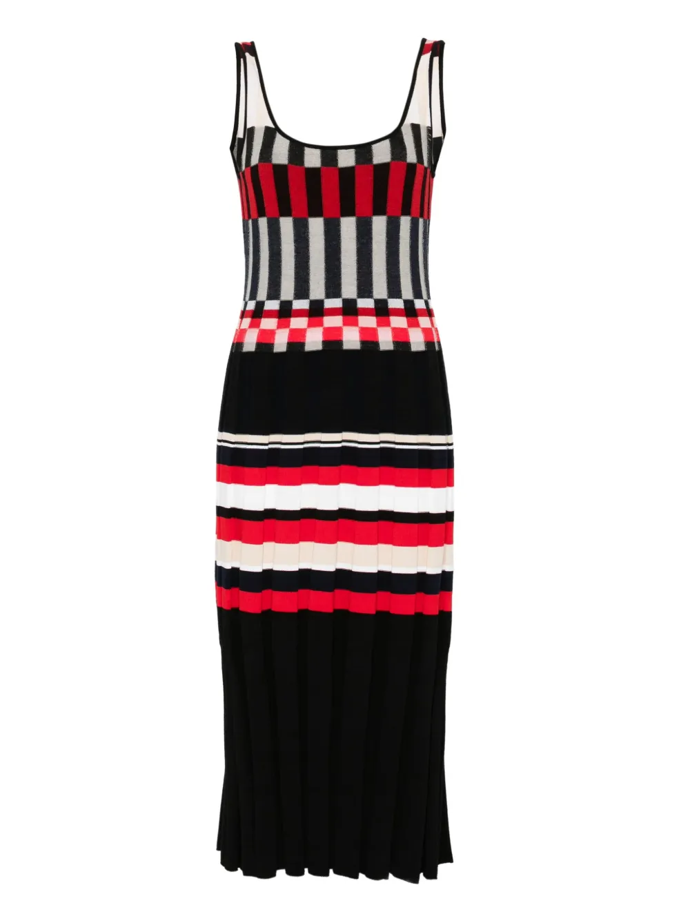 Colville Madras midi-jurk Zwart