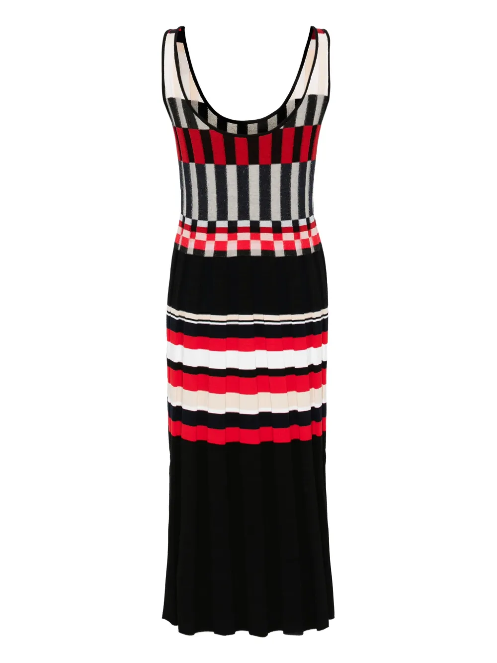 Colville Madras midi-jurk - Zwart
