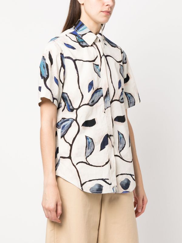 Colville Library leaf-print Shirt - Farfetch