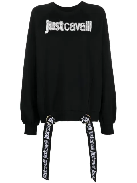 Just Cavalli sudadera con logo estampado 