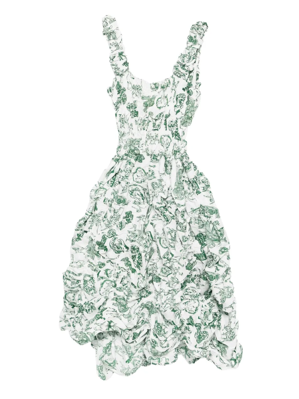 Charles Jeffrey Loverboy Parachute jurk - Groen
