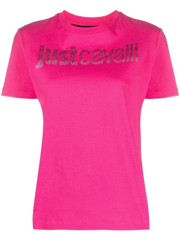 Just Cavalli logo-print Embellished T-shirt - Farfetch