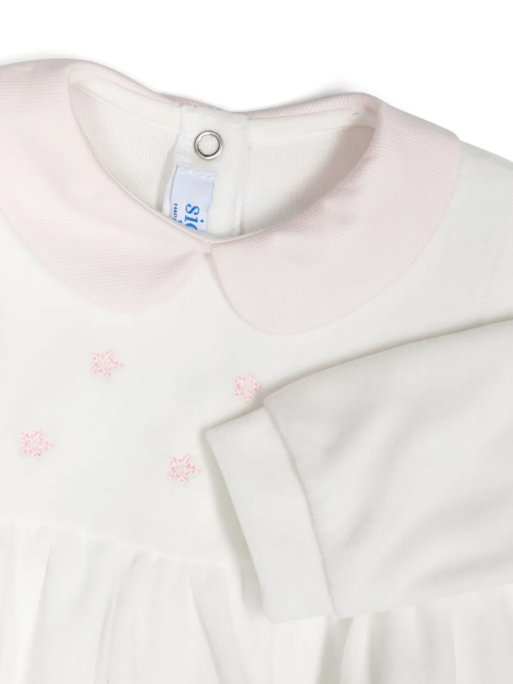 Siola Floral-embroidered Long-sleeved Pyjama In White