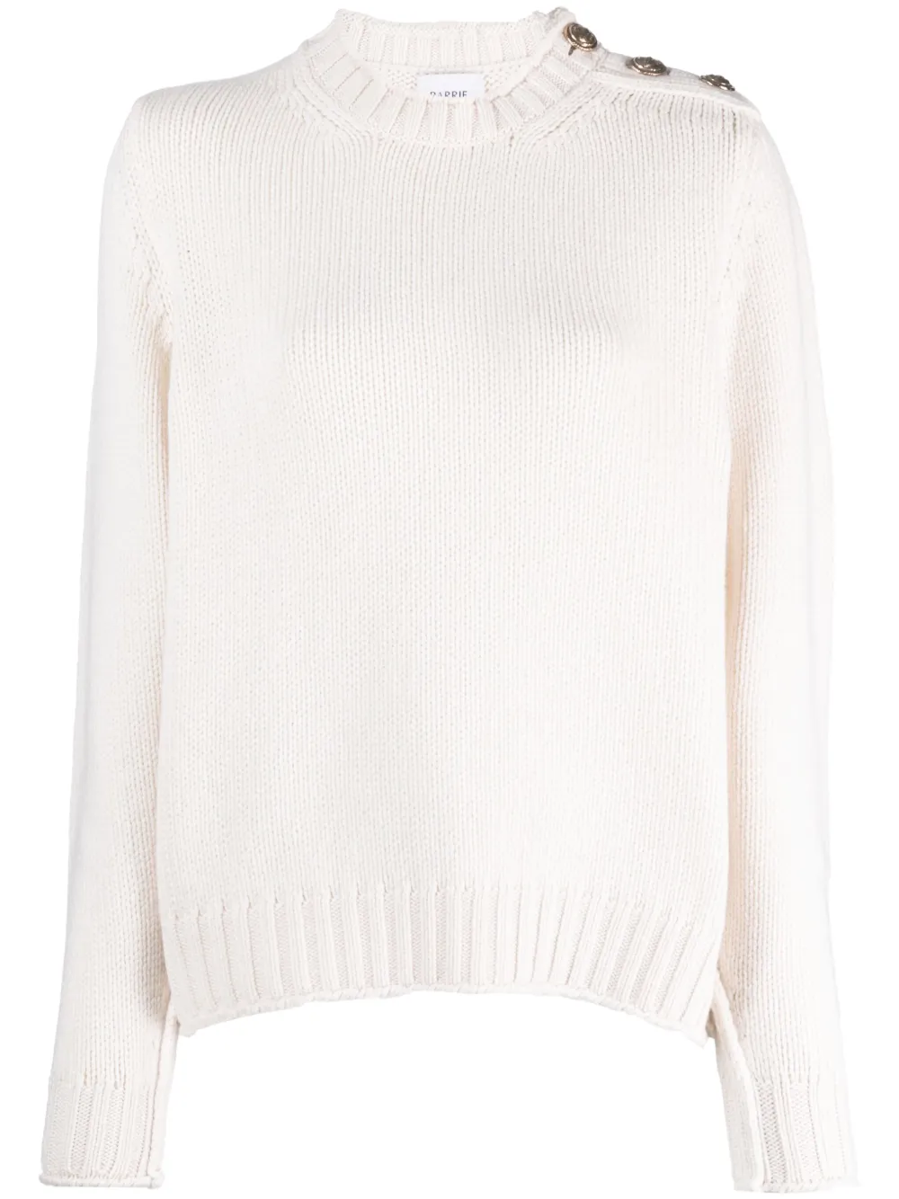 Barrie button-detail cashmere jumper | Neutrals | Image 1