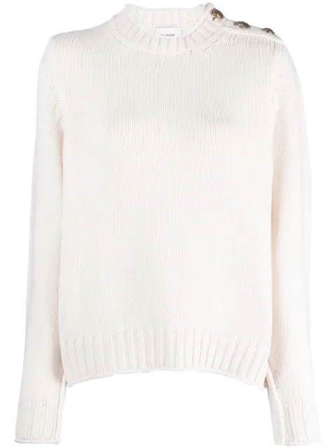 Barrie button-detail cashmere jumper