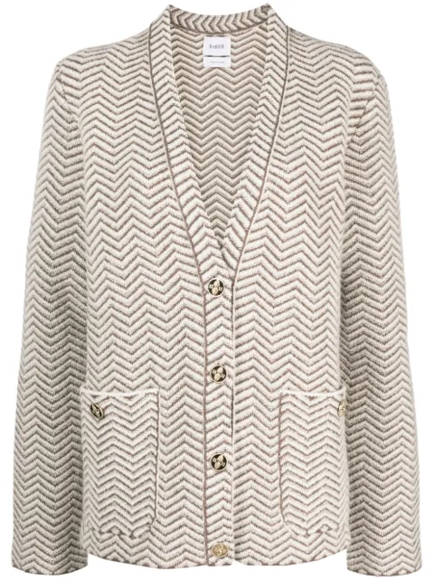 Barrie chevron-knit V-neck cardigan