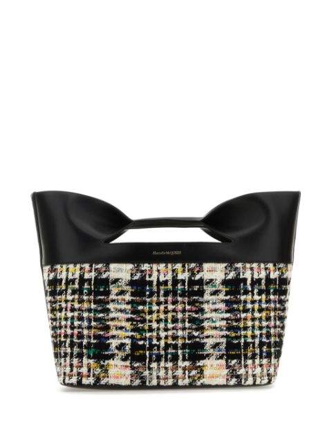 Alexander McQueen small The Bow tweed tote bag Women