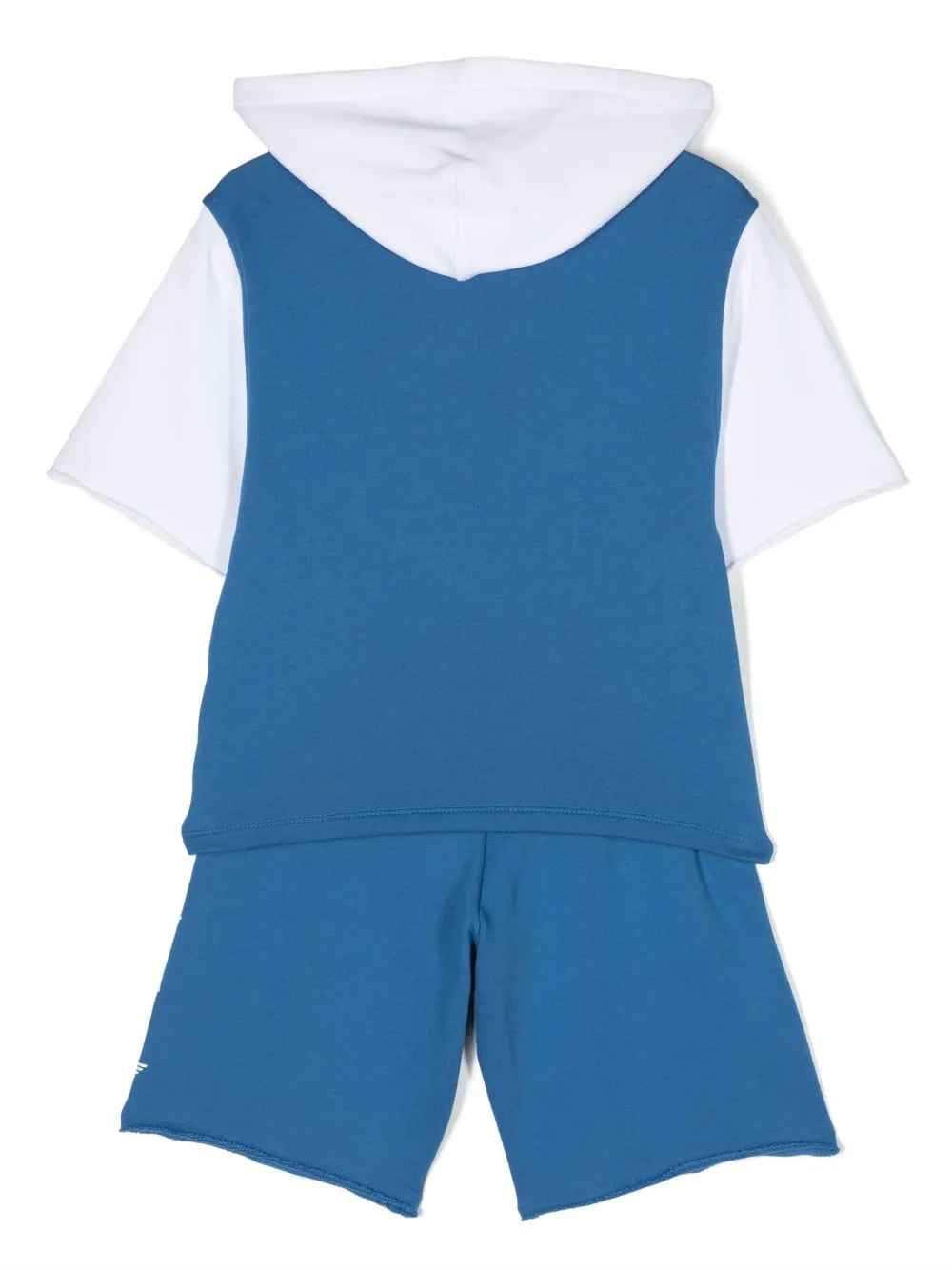 Emporio Armani Kids logo-print cotton tracksuit - Blauw