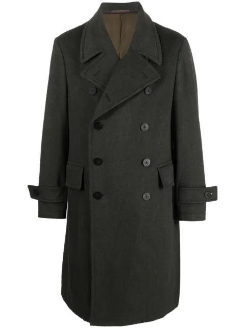 Caruso double-breasted felted coat