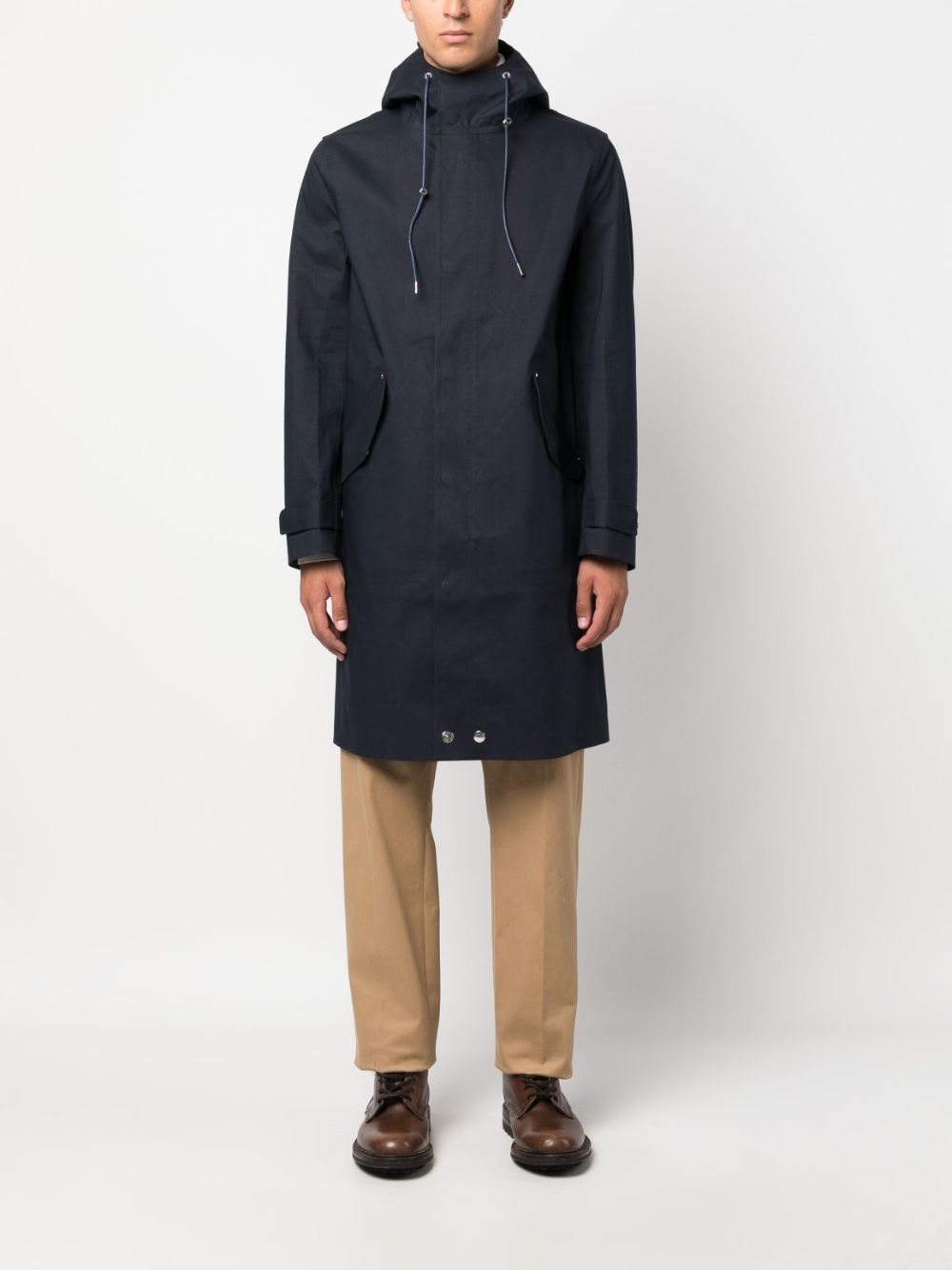 Mackintosh hooded cotton raincoat - Blauw