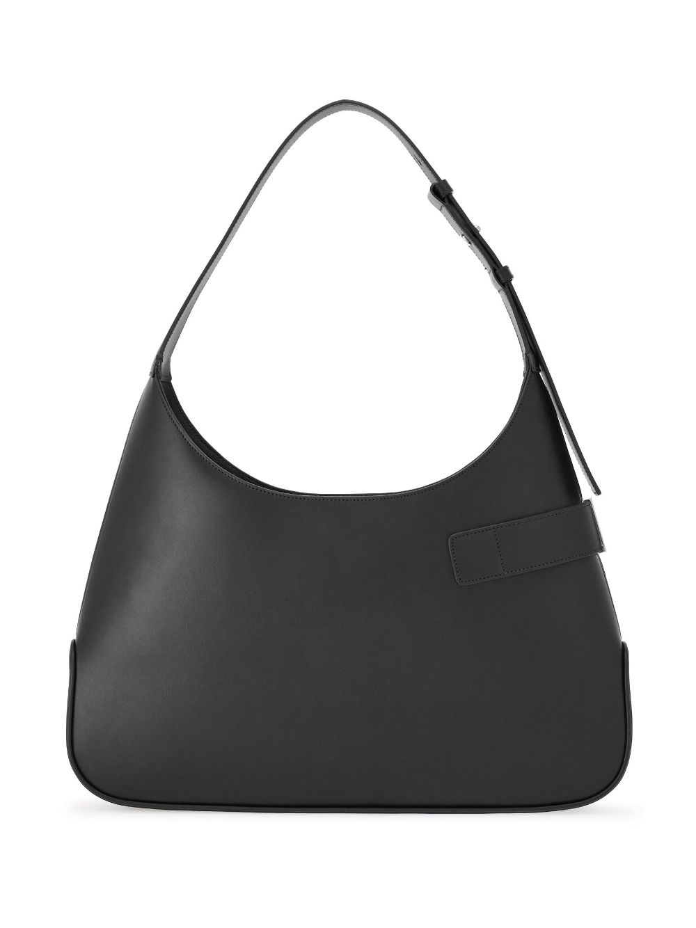 Shop Ferragamo Hobo Gancini-buckle Shoulder Bag In Black