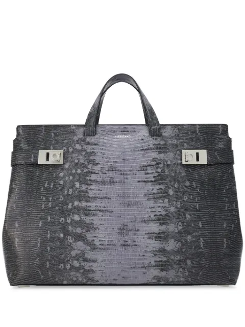 Ferragamo Gancini-plaque tote bag