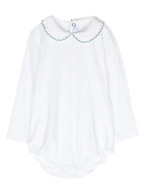 Siola scallop-trim long-sleeved bodysuit