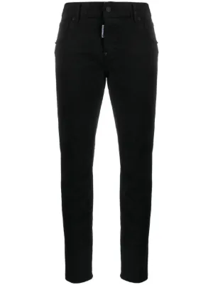 DSQUARED2 Black Bull ダメージ スリムジーンズ | ブラック | FARFETCH JP