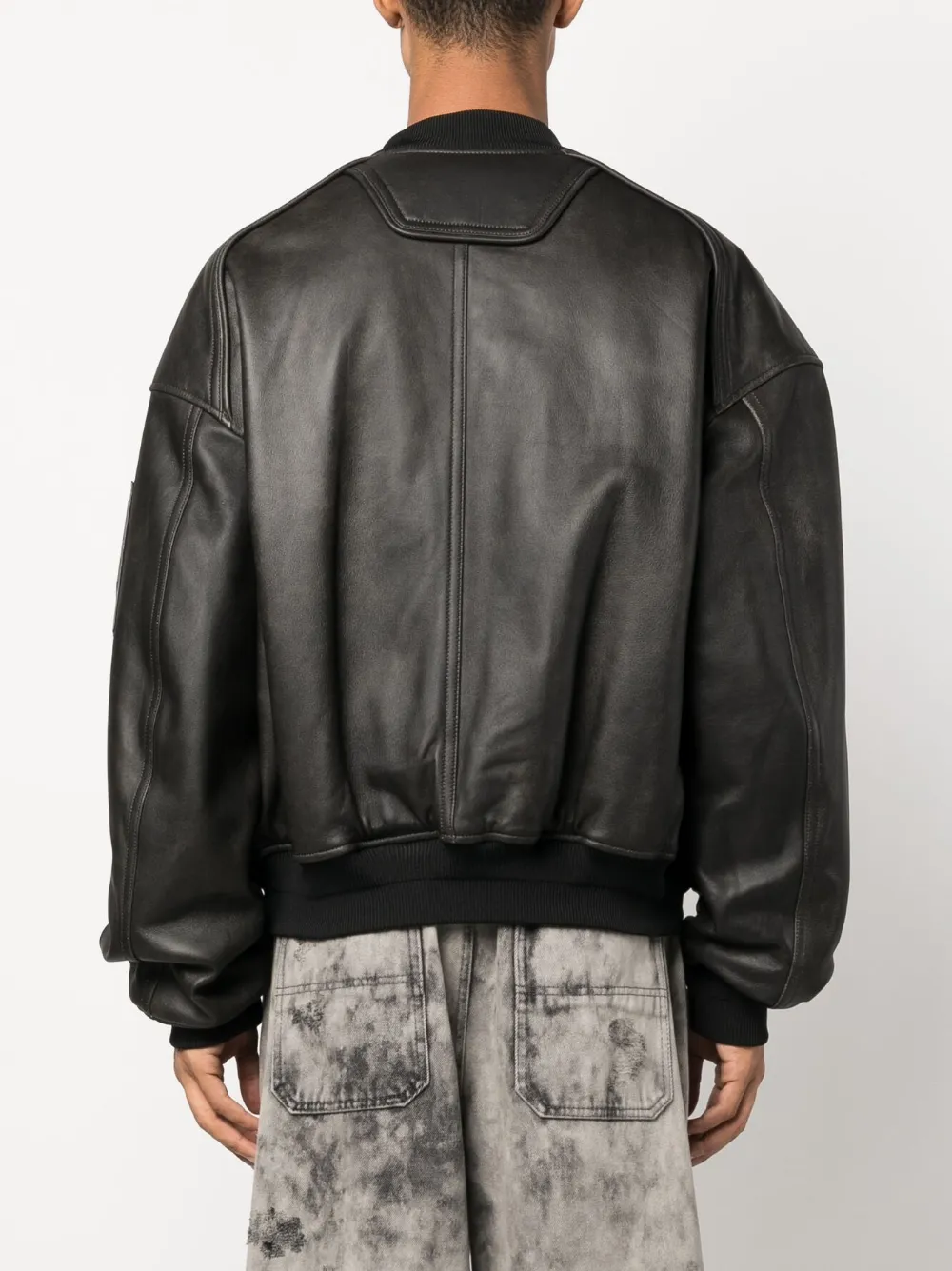 【関税込み】Juun.J レザー ジャケット Juun.J ジップアップ レザージャケット | ブラック | FARFETCH JP