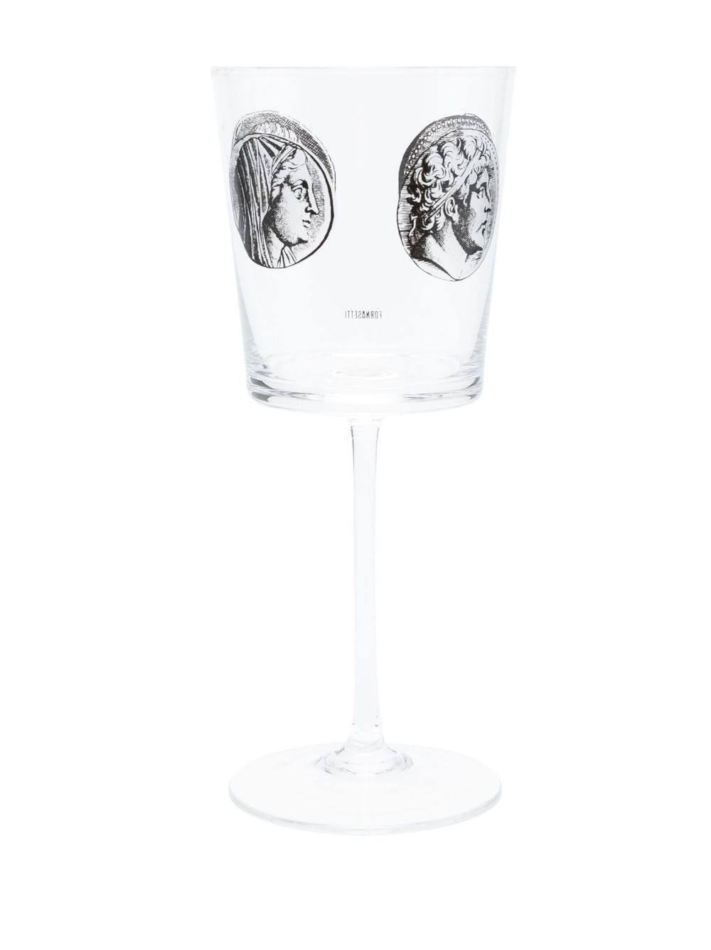 Shop Fornasetti Wine Glasses (set Of Two) In Neutrals