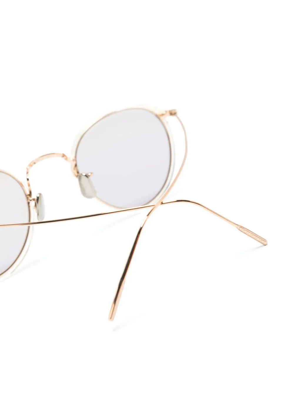  Eyevan7285 Round-frame Mirrored-lenses Sunglasses - Gold 