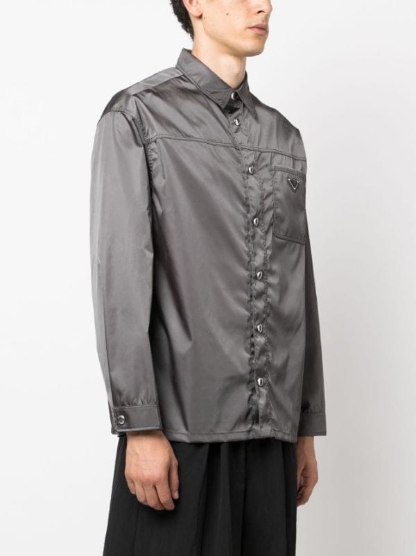 Prada Re-Nylon triangle-logo Shirt Jacket - Farfetch