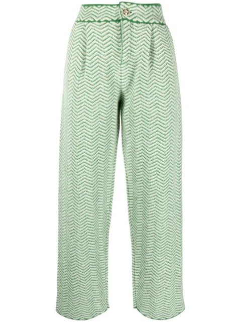 Barrie pantalones de tejido chevron