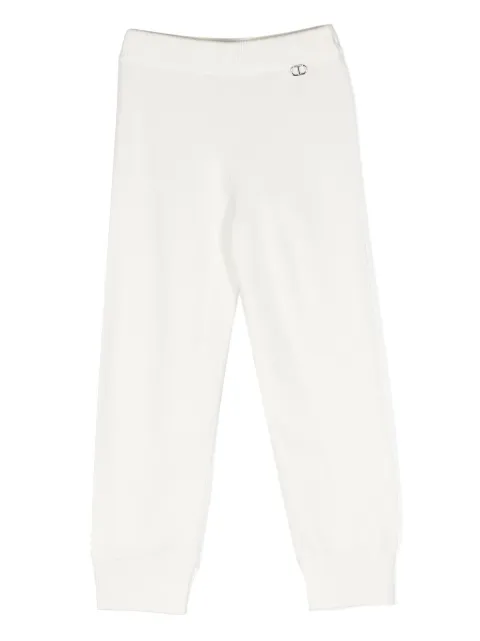 TWINSET Kids pants tejidos con placa del logo