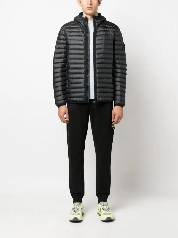 Stone Island logo-embroidered Cotton Track Pants | Black | FARFETCH PL