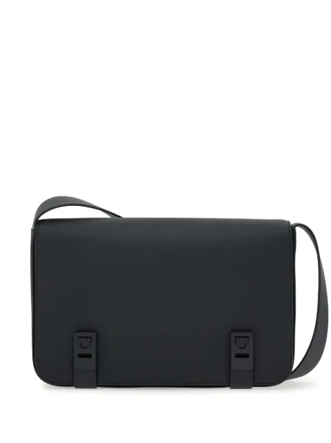 Ferragamo Gancini-plaque leather messenger bag