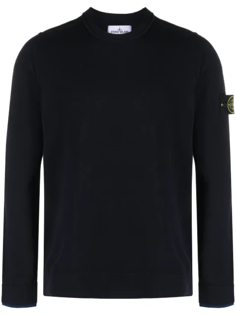 Stone Island Compass-patch crew-neck jumper