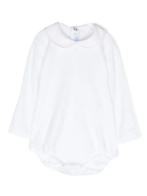 Siola scallop-trim long-sleeved bodysuit