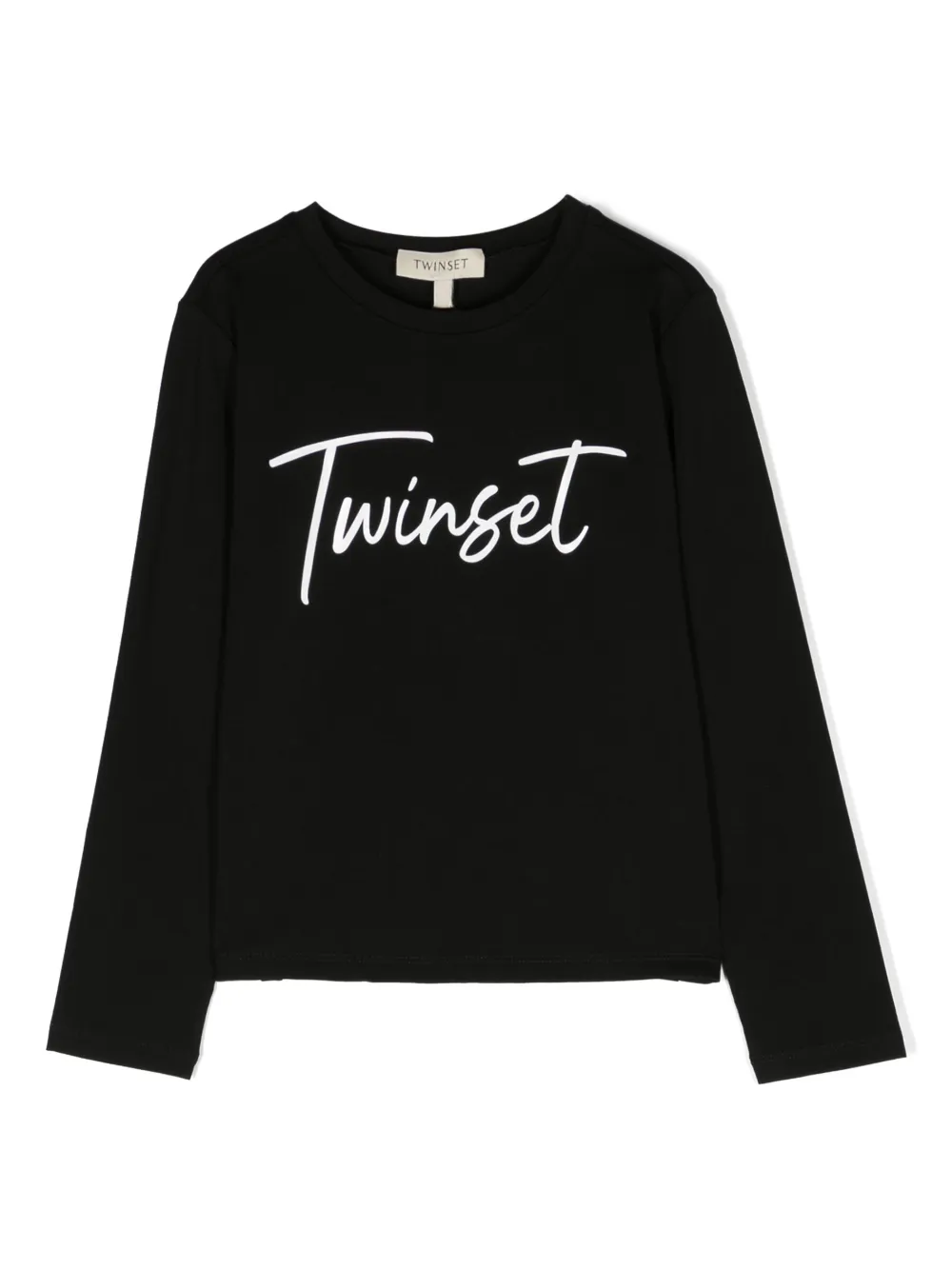 TWINSET Kids ロゴ ロングTシャツ - ブラック TWINSET Kids ロゴ ロングTシャツ - ブラック
