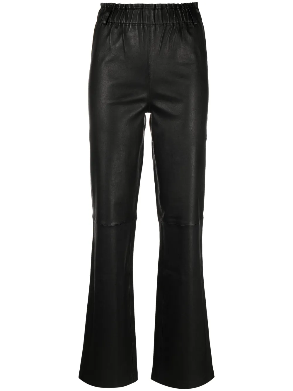 Arma leather flared trousers - Black