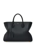 Ferragamo logo-print leather tote bag - Black