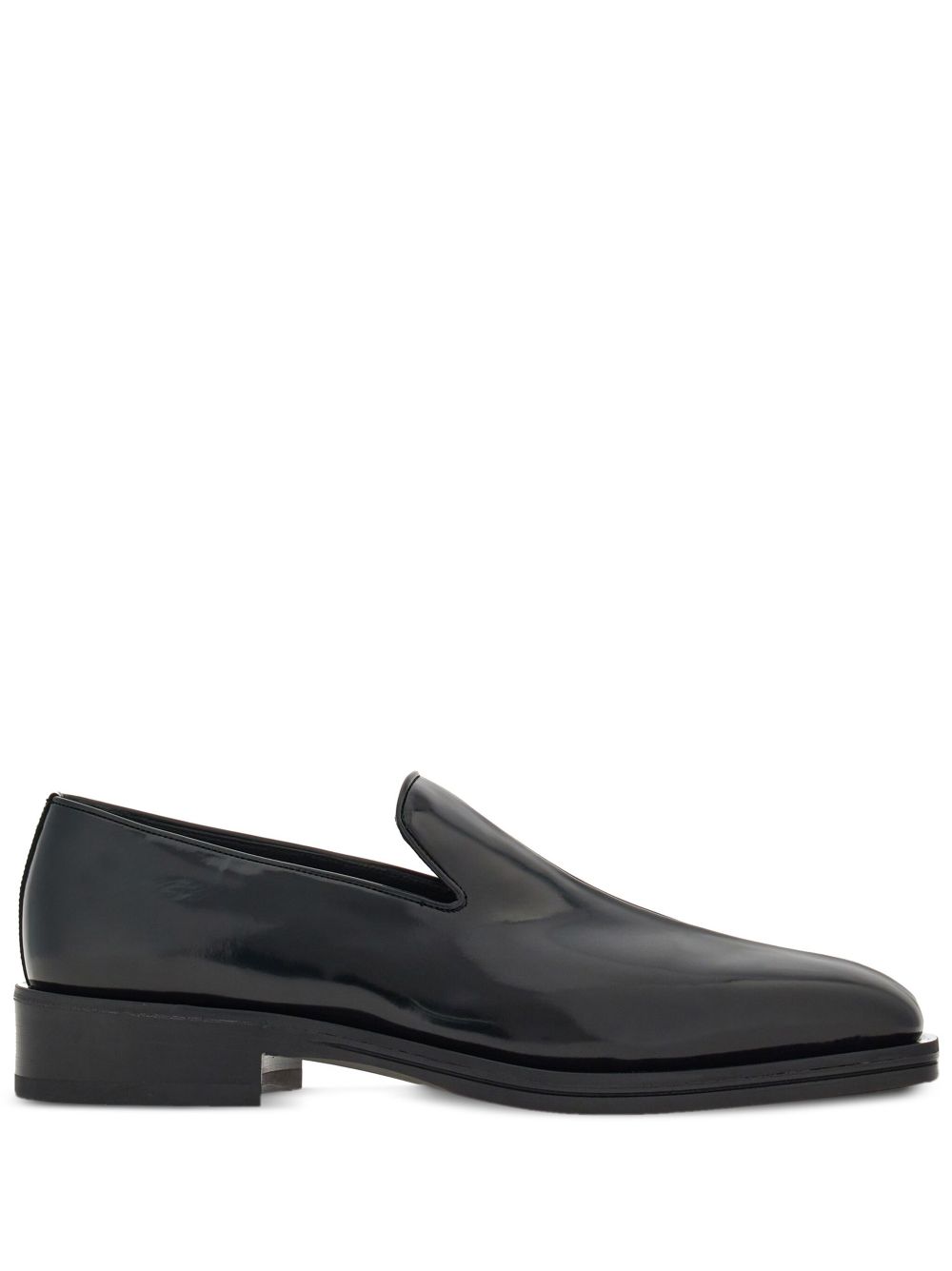 Ferragamo contrasting-panel leather loafers - Black