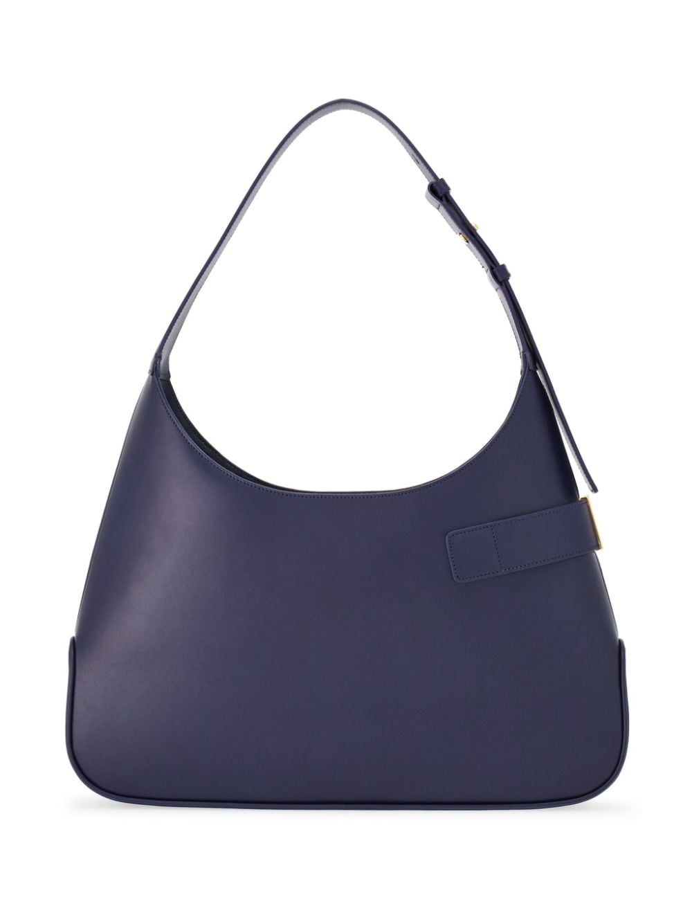 Shop Ferragamo Hobo Leather Shoulder Bag In Blue