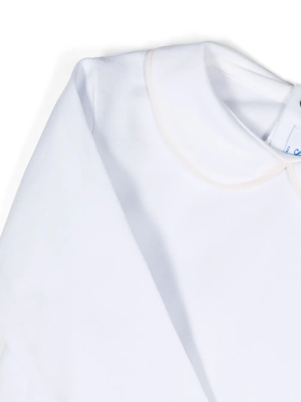 Siola Contrasting-trim Long-sleeved Bodysuit In White