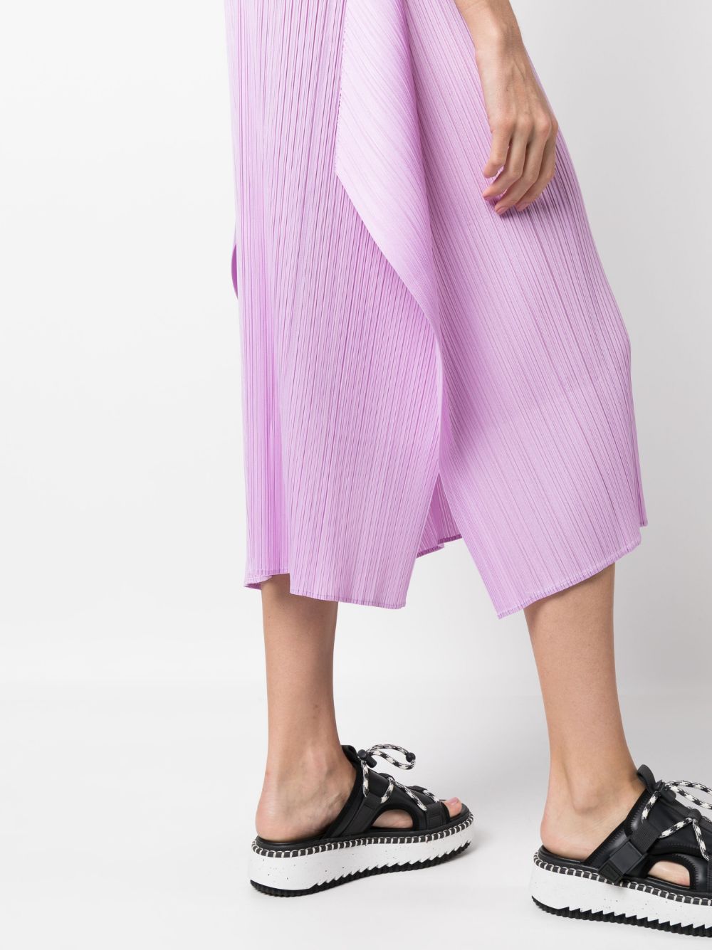 Pleats Please Issey Miyake Plissé T-shirtjurk Roze