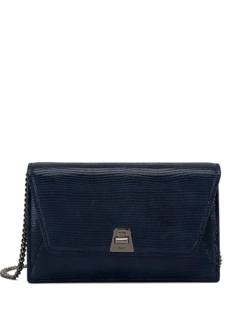 Akris Anouk chain-strap lizard-effect clutch bag