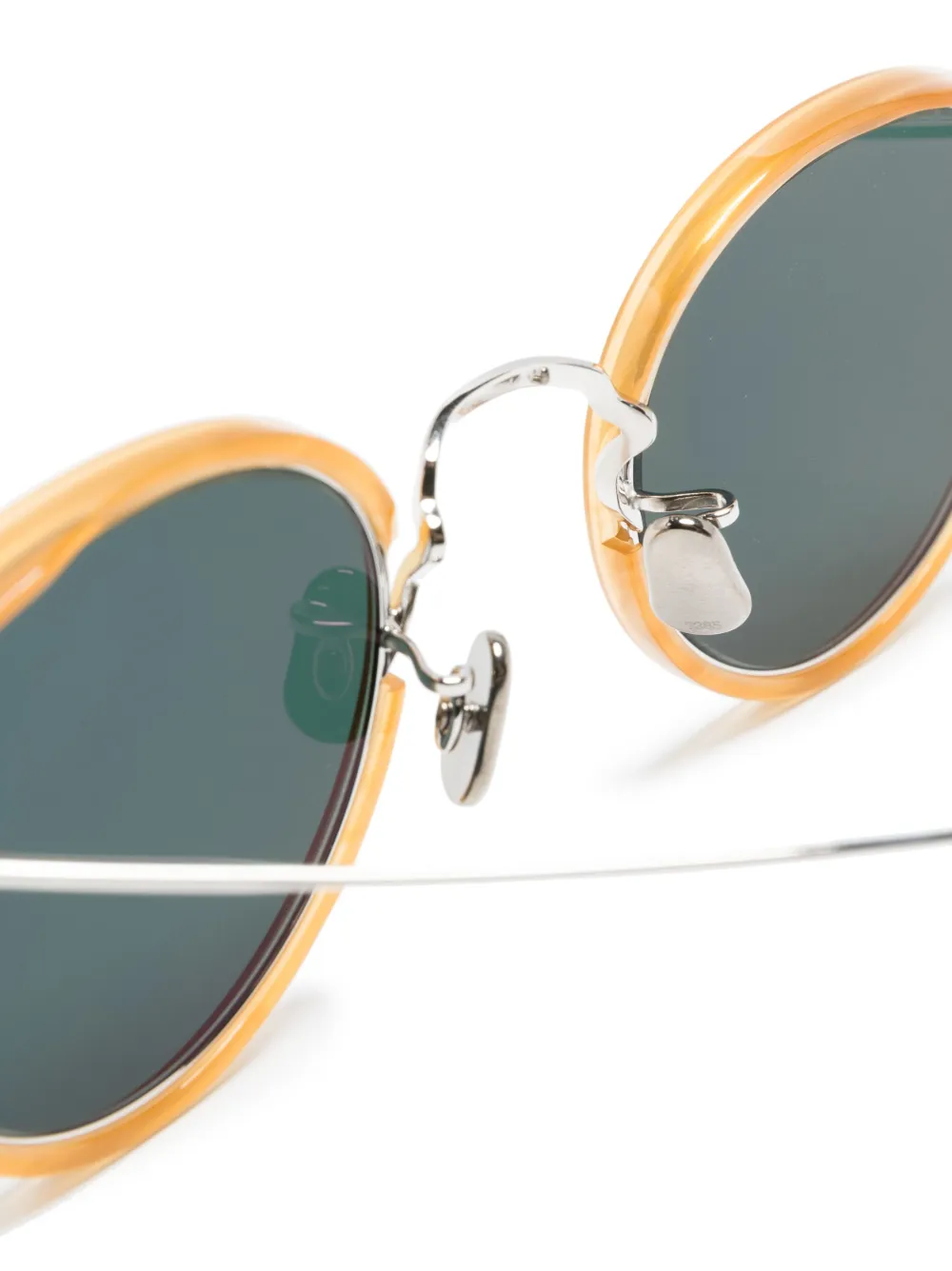 Eyevan7285 Zonnebril met rond montuur Geel